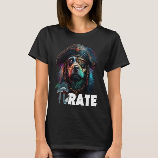 Pi Day Pi rate Dog 314 Funny Wiskunde Science Teac T-shirt (Voorkant)