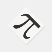 Pi Day Pi-symbool Papier Napkins Servet (Hoek)