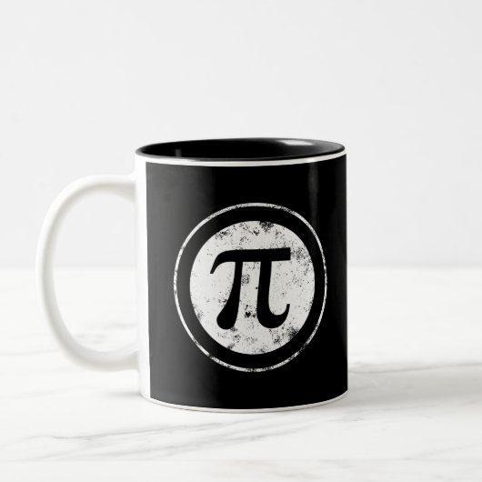Pi Day Pi-Wiskunde Tweekleurige Koffiemok (Links)