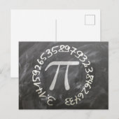 Pi Day PiDay Chalkboard Education Briefkaart (Voorkant / Achterkant)