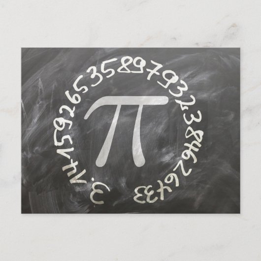 Pi Day PiDay Chalkboard Education Briefkaart (Voorkant)