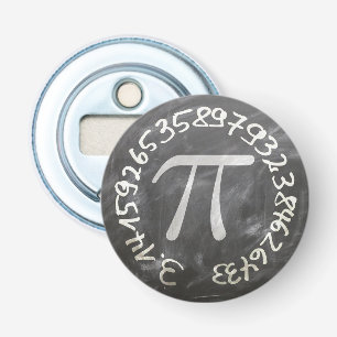 Pi Day PiDay Chalkboard Education Button Flesopener