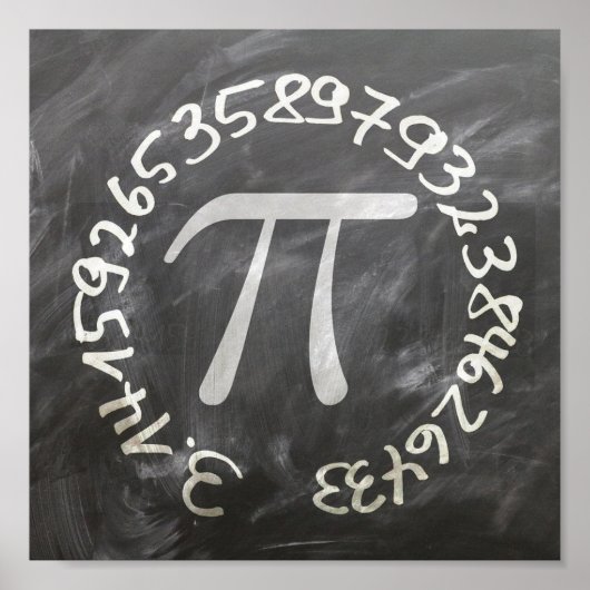 Pi Day PiDay Chalkboard Education Poster (Voorkant)