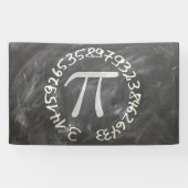 Pi Day PiDay Chalkboard Education Spandoek (Horizontaal)
