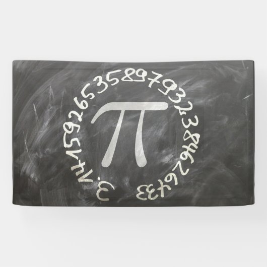 Pi Day PiDay Chalkboard Education Spandoek (Horizontaal)
