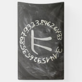 Pi Day PiDay Chalkboard Education Spandoek (Verticaal)