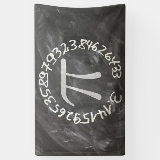 Pi Day PiDay Chalkboard Education Spandoek (Verticaal)