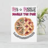 PI DAY Pie en Pizza Fusion Funny Meme! Feestdagenkaart (Staand voorkant)