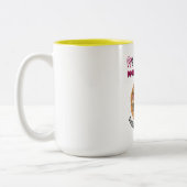 PI DAY Pie en Pizza Fusion Funny Meme! Tweekleurige Koffiemok (Links)