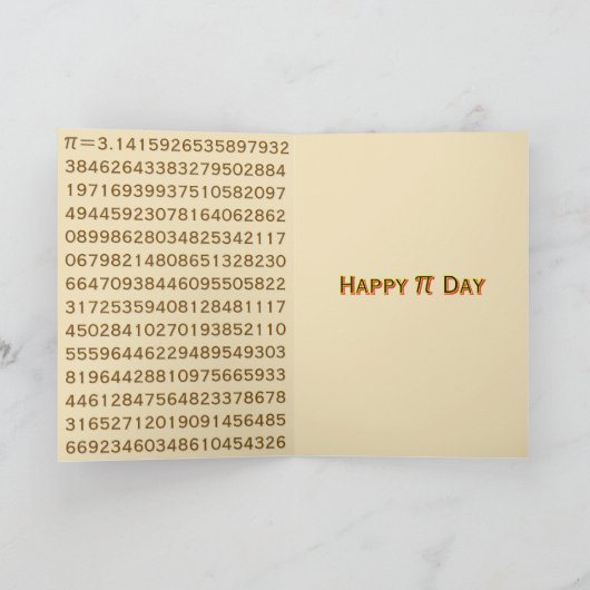 Pi Day Pie Feestdagen Kaart (Binnen)
