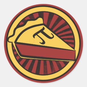 Pi Day Pie Ronde Sticker