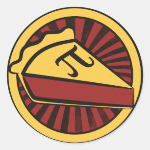 Pi Day Pie Ronde Sticker