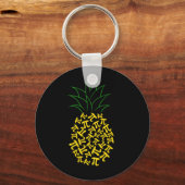 Pi Day Pineapple Wiskunde Leerman 3 Sleutelhanger (Voorkant)