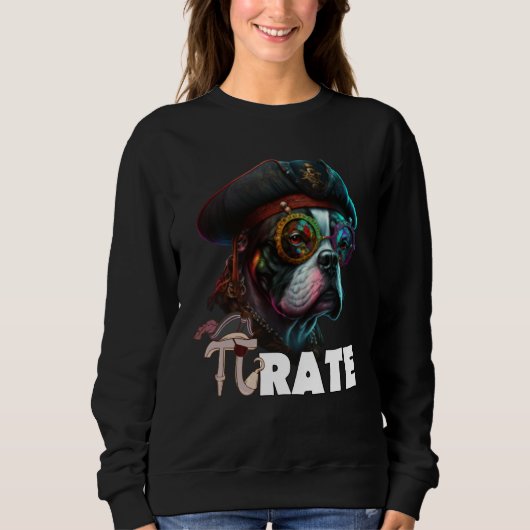 Pi Day Pirate Dog 3 14 Math Science Teacher Dog Pi Trui (Voorkant)
