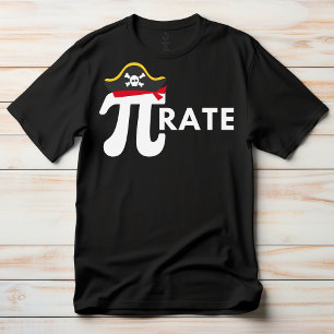 Pi Day Pirate Funny Wiskunde Pun T-shirt