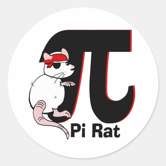 Pi Day / Pirate Ronde Sticker (Voorkant)