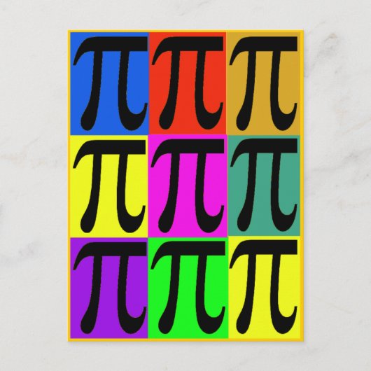 Pi Day POPART-cadeaus Briefkaart (Voorkant)