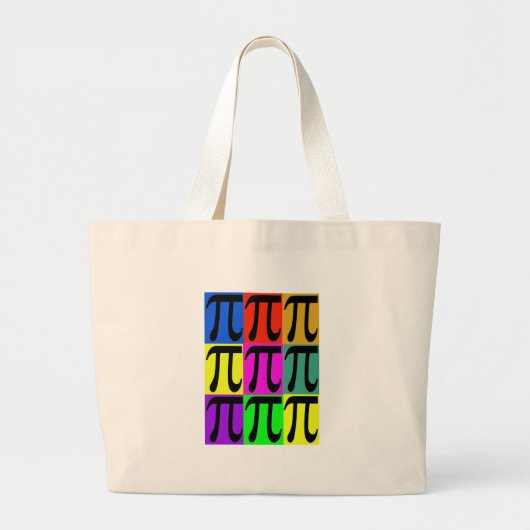 Pi Day POPART-cadeaus Grote Tote Bag (Voorkant)