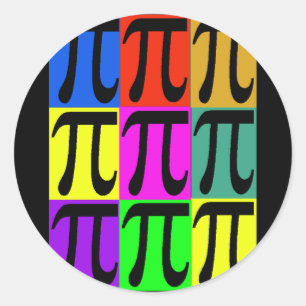 Pi Day POPART-cadeaus Ronde Sticker