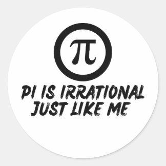 PI DAY QUOTES FOR LIFE, WISKUNDE LOVERS, WISKUNDE  RONDE STICKER