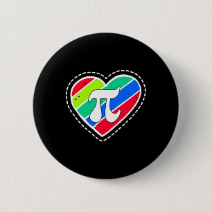 Pi Day Rainbow Hearts Wiskunde Teacher Gift Ronde Button 5,7 Cm