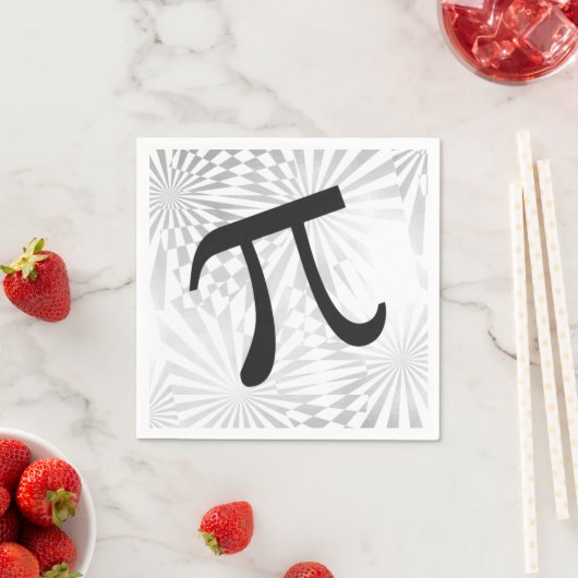 Pi Day Retro PI-symbool Napkins Servet (Insitu)