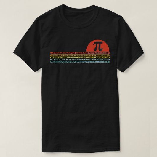 Pi Day Retro Vintage Pi 3 T-shirt (Design voorkant)