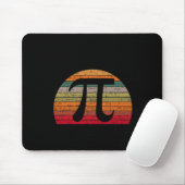 Pi Day Retro Wiskunde geek leraar student Hap Muismat (Met muis)