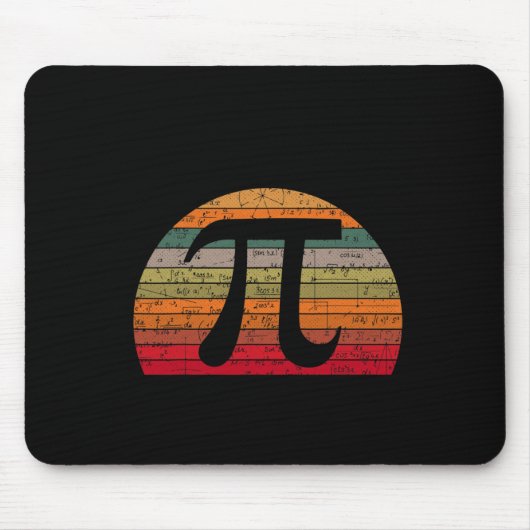 Pi Day Retro Wiskunde geek leraar student Hap Muismat (Voorkant)
