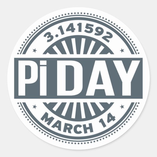 Pi-Day Ronde Sticker (Voorkant)