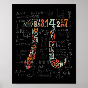 Pi Day Shirt Pi Nummers Wiskunde Leraar 3.14 Gift Poster