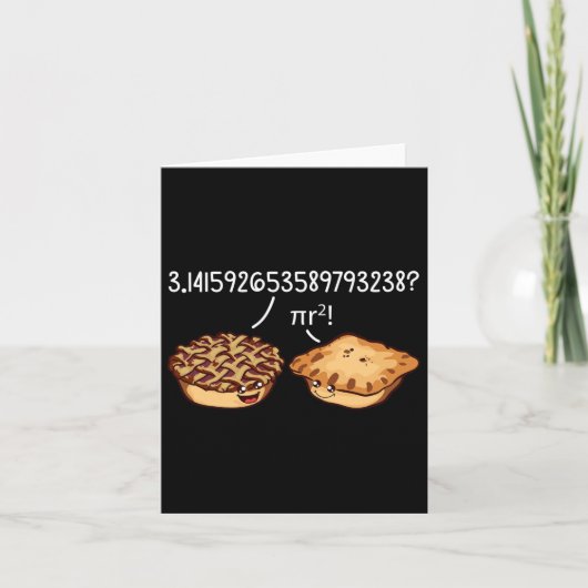 Pi Day Shirt Pi R Squared Formula Wiskunde Pie Kaw Kaart (Voorkant)