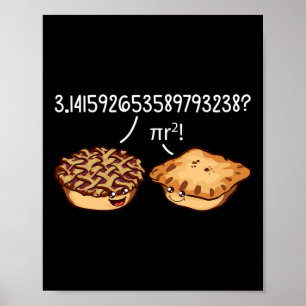 Pi Day Shirt Pi R Squared Formula Wiskunde Pie Kaw Poster