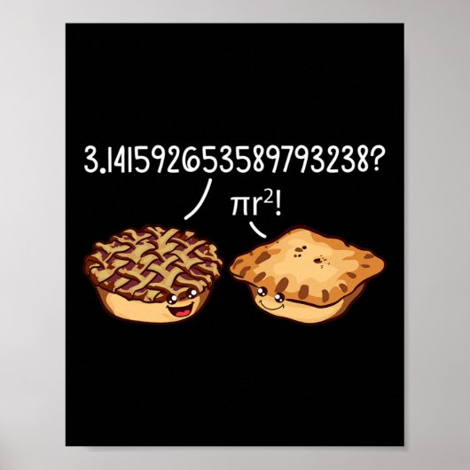 Pi Day Shirt Pi R Squared Formula Wiskunde Pie Kaw Poster (Voorkant)