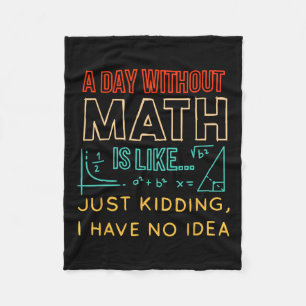 PI Day Shirt Retro Een dag zonder Wiskunde is als Fleece Deken