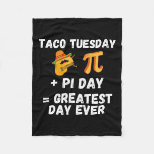 Pi Day Shirt Taco Dinsdag - Pi Day Wiskunde Teache Fleece Deken