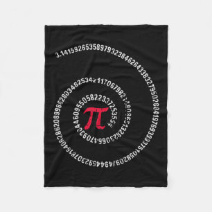 Pi Day Spiral 3.14 maart 14e Wiskunde Docent Vinta Fleece Deken