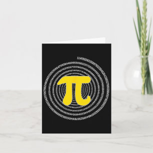 PI Day Spiral PI Wiskunde Science voor PI Day 3.14 Kaart