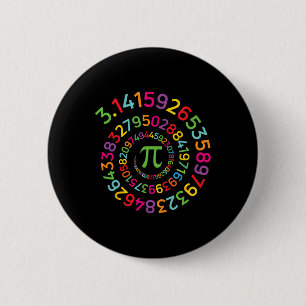 Pi Day Spiral Shirt 3.14159 Vrouwen Kinder Mannen Ronde Button 5,7 Cm