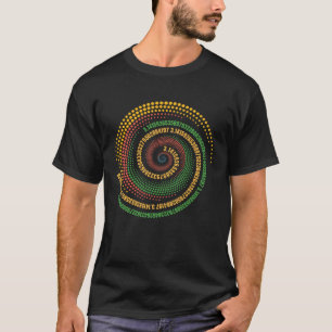 Pi Day Spiral Stippen Pi Wiskunde voor Pi Dag 3 14 T-shirt