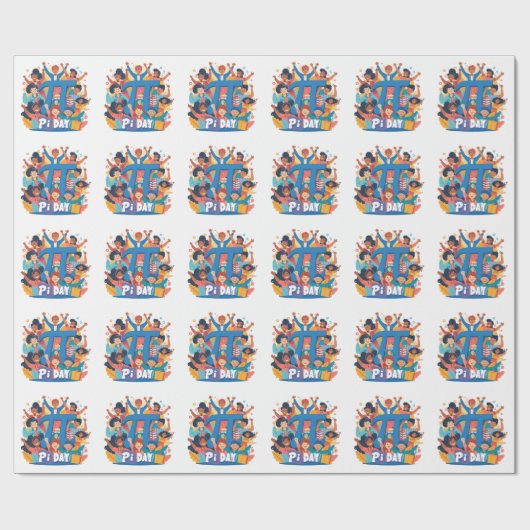Pi Day Squad Celebration Design Cadeaupapier (Vlak)