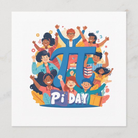 Pi Day Squad Celebration Design Menu (Voorkant)