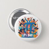 Pi Day Squad Celebration Design Ronde Button 5,7 Cm (Voorkant /achterkant)