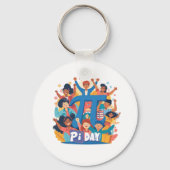 Pi Day Squad Celebration Design Sleutelhanger (Voorkant)