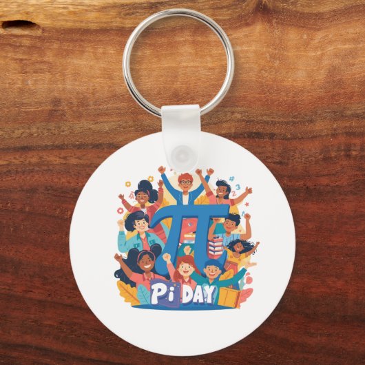Pi Day Squad Celebration Design Sleutelhanger (Voorkant)