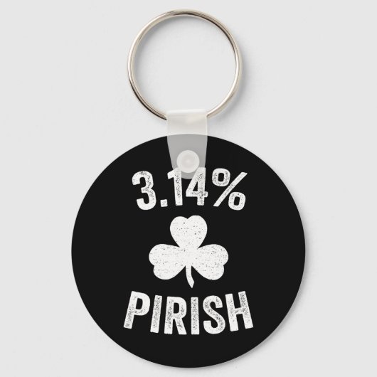 Pi Day St. Patrick's 3.14 Irish Funny Pirish Wisku Sleutelhanger (Voorkant)