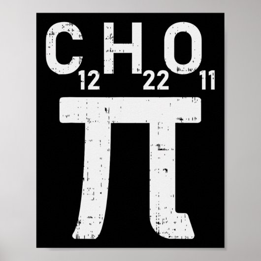 Pi Day Sugar Shirt Symbol Formula Wiskunde Chemist Poster (Voorkant)