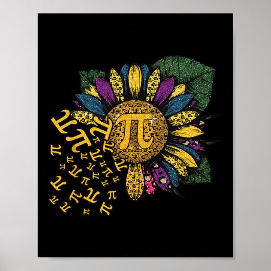 Pi Day Sunflower 3 Poster (Voorkant)