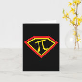 Pi Day Superpi Pi Superheld Wiskunde Docent Mathem Kaart (Gele Bloem)