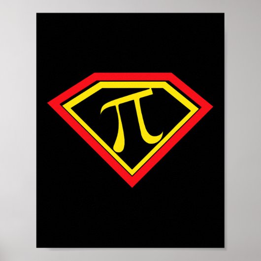 Pi Day Superpi Pi Superheld Wiskunde Docent Mathem Poster (Voorkant)